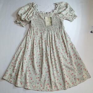 Lily Rose Women's Dress Floral Ruffle Sleeves Lined Size Small